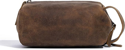 KomalC Genuine Unisex Vanity Leather Dopp kit - Travel Toiletry Bag multi-purpose Toiletry Bag (3 Zip Hunter dopp kit)