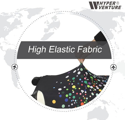 HYPER VENTURE Washable Luggage Cover - Fashion Suitcase Protector Fits 31-32 Inch Luggage (Color Dots, XL)