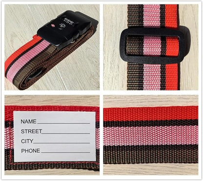 Travel Luggage Strap Adjustable Suitcase Packing Belt with TSA Combination Lock