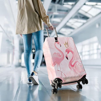 Travel Luggage Cover Suitcase Protector Fits 18-32 Inch Wheel Covers PatternedTravel Related Items Flower Luggage Protector Elastic L