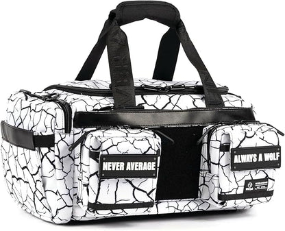 WOLFpak 20L Mini Duffle Bag for Gym & Travel | Waterproof Carry-On Weekender Bag with Shoe Compartment, Hard Bottom, and Tactical Molle System (Part 2: The Reign)