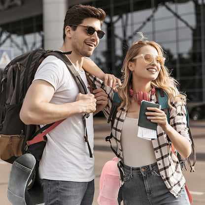 Neck Pillow Airplane-2 Pack Memory Foam Travel Pillow, Soft Support Travel Neck Pillow for Travelling, Sleeping Rest, Car, Train and Home Use (Grey&Pink)