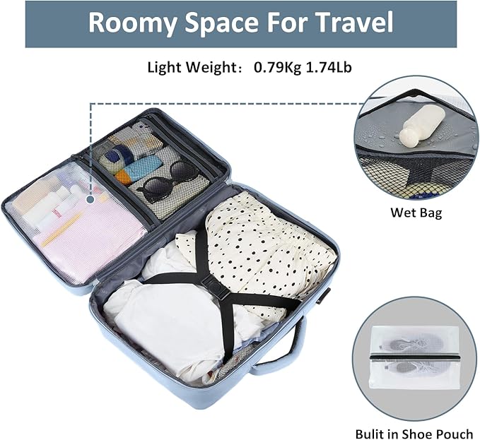 Taygeer Travel Backpack for Women, Carry On Backpack with USB Charging Port & Shoe Pouch, TSA 15.6inch Laptop Mochila Flight Approved, Nurse Bag Casual Daypack for Weekender Hiking, Powder Purple