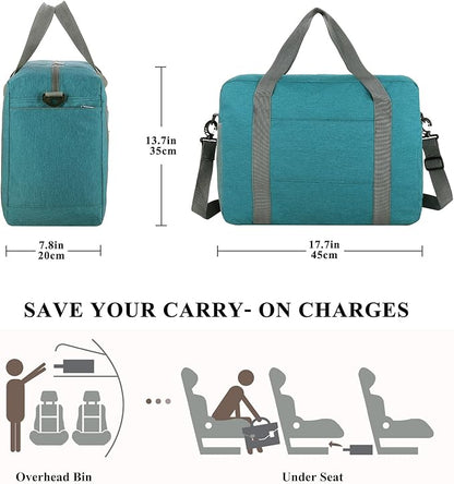 For Spirit Airlines Personal Item Bag 18x14x8 with Wet Pocket Foldable Travel Duffel Bag Underseat Carry on for Men & Women