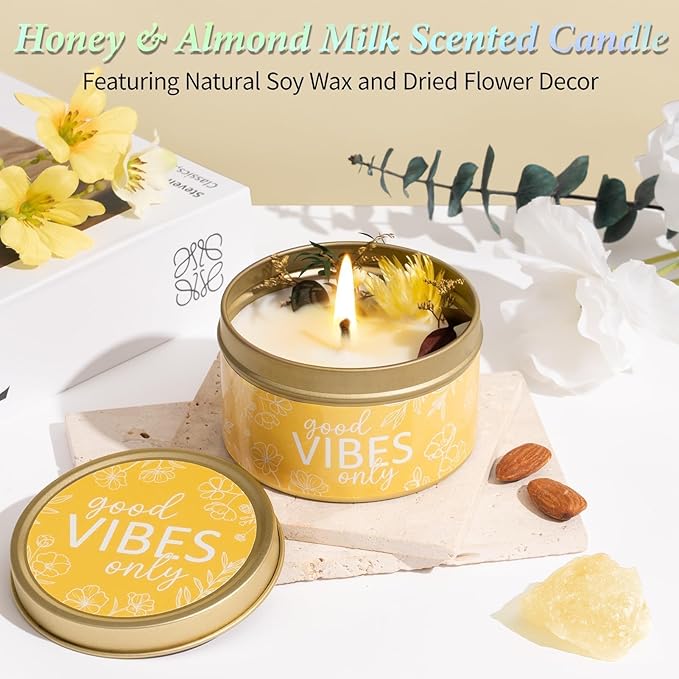 Spa Gifts for Women Bath Gift Set, Honey & Almond Milk Relaxing Spa Gift Baskets Home Bath Self Care Kit Care Package Thank You Christmas Birthday Gifts for Women Mom Her Friends Sister Teen Girl Wife