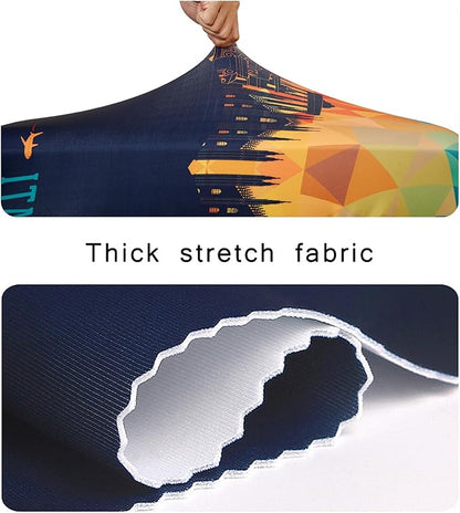 WUJIAONIAO Travel Luggage Cover Baggage Suitcase Cover Protector Skins 18-32 Inch (City, L (for 25-28 inch luggage))