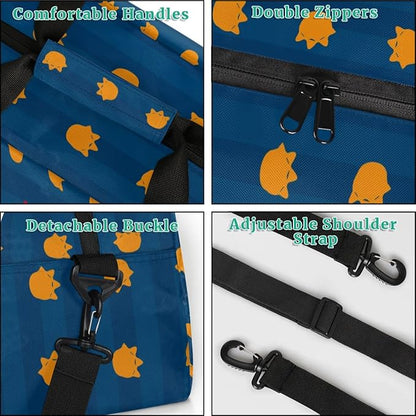 Personalized Duffel Bag for Kids Girls Boys, Cute Dinosaur Custom Name Gym Bag Overnight with Padded Handles Carry On Weekend Sports Travel Bag for School Practice Gymnastics Ballet