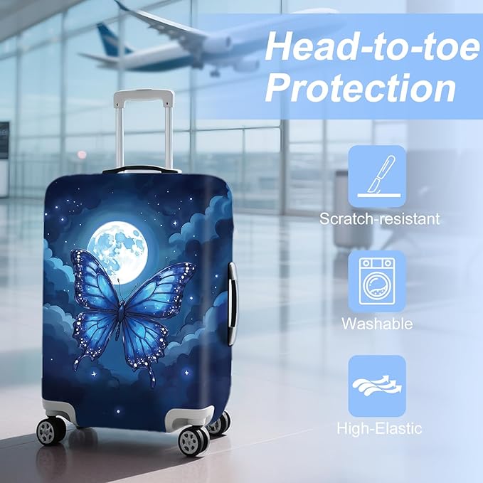 ANNA QUEEN Travel Luggage Cover Suitcase Protector Suitcase Cover Anti-Scratch,Stretchable Bag Cover Washable Durable Polyester