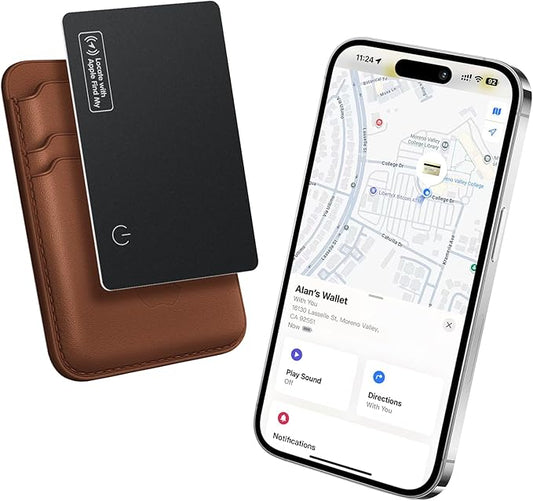 Ultra Slim Air Card Tag: 2025 MFi Certified Wallet Smart Tracker Card - Compatible with Apple Find My Wallets Finder Tracking Cards Tags, Keep Track Item Locator of Luggage, Passport, Purse, Backpack