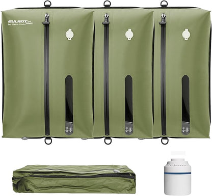 Reusable Vacuum Bags for Travel With Pump,Professional Waterproof IPX8 Zipper Vacuum Compression Bag for Suitcases Backpack,Space Saver Bags Packing Organizers for Clothing Packing(3PACK+PUMP)