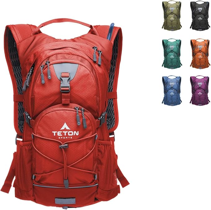 Teton Oasis/Trailrunner Hydration Backpack – Lightweight Water Pack with 2L/3L Bladder for Hiking, Running, Cycling, Biking – 2L/18L/22L Sizes – Sewn-in Rain Cover – Fits Men and Women