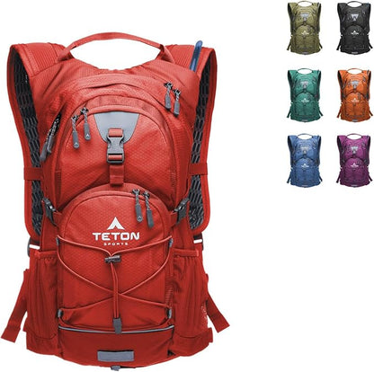 Teton Oasis/Trailrunner Hydration Backpack – Lightweight Water Pack with 2L/3L Bladder for Hiking, Running, Cycling, Biking – 2L/18L/22L Sizes – Sewn-in Rain Cover – Fits Men and Women