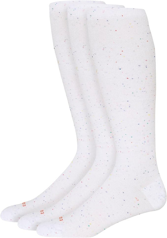 Comrad Recycled Cotton Knee High Socks - 15-20mmHg Graduated Compression Socks - Soft & Breathable Support Socks, Unisex