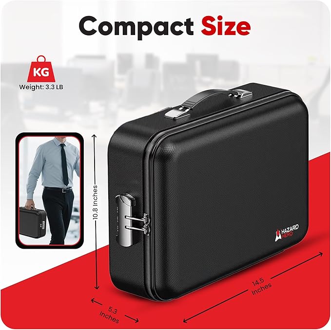 Fireproof Document Bag, 12 Multi Layer Important Document Organizer, Fireproof Bag Safe Storage Portable File Organizer with Lock, Waterproof Safe Organizer for Legal Files, Laptop, and More