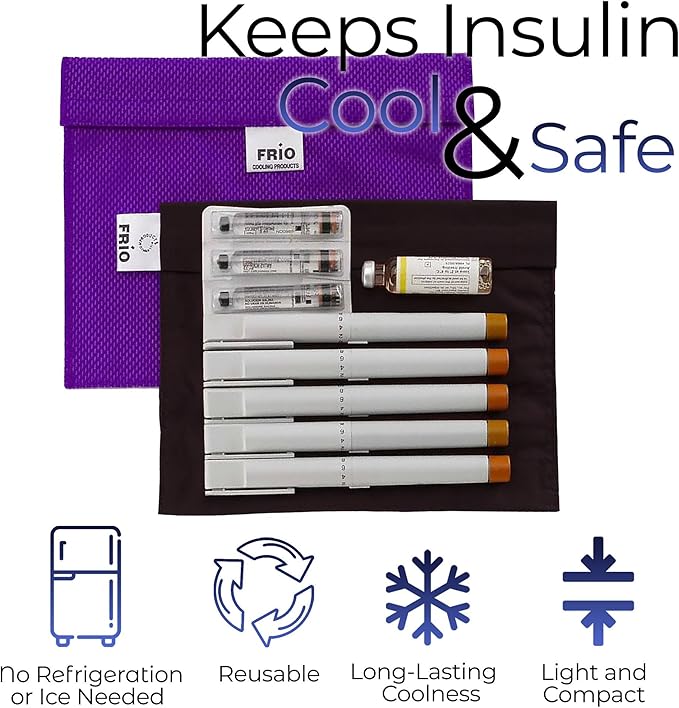 FRIO Extra Large Insulin Cooling Wallet - Keep Medication Cool for 45+ Hours Insulin Bag - Perfect for Travel and Everyday Use