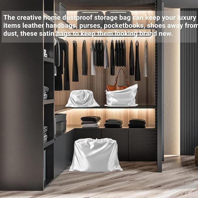 20 Pack Dust Bags for Purses and Handbags, Silk Dust Cover Storage Bags, Travel Storage Pouch Handbags for Purse Shoes Boots