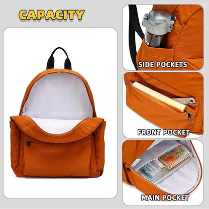 willikiva Kids Backpack for School Boys Girls Teens Toddler Backpack Waterproof Kindergarten Preschool Elementary Bookbag Children Travel Bag(Orange,Small)