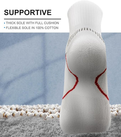 BULLIANT Compression Socks for Men 6Pairs, Athletic Crew Socks Cushioned For Men Sports Running-Arch Support