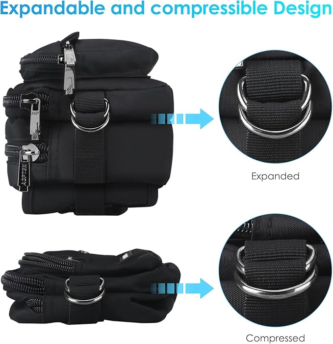 AGPTEK Fanny Pack for Women Men, RFID Large Capacity Waist Wallet Bag, Adjustable & Waterproof Bum Belt Pouch for Travel, Running, Shopping, Hiking, Dog Walking, Cycling, Climbing