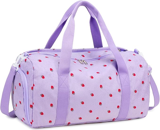 BLUBOON Duffle Bag Girls Kids Cute Gym Bag with Shoes Compartment & Wet Separation Waterproof Sports Overnight Travel Bag