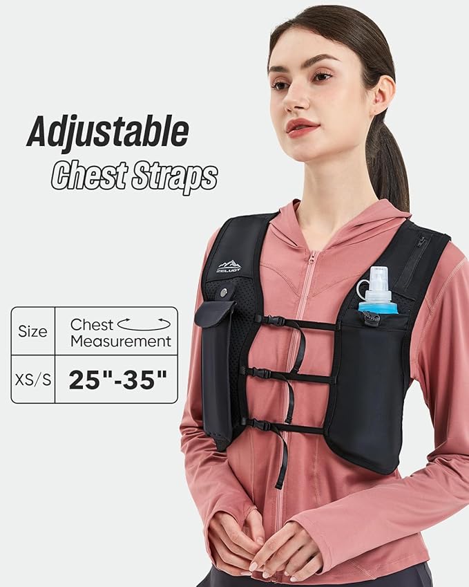 2 Pack Running Vest Soft Flask, BPA-Free 500ml Collapsible Water Bottle for Hydration Backpack, Folding Running Water Bottle for Marathon, Hiking, Cycling, Climbing (White, 500ML - 2 Pack)