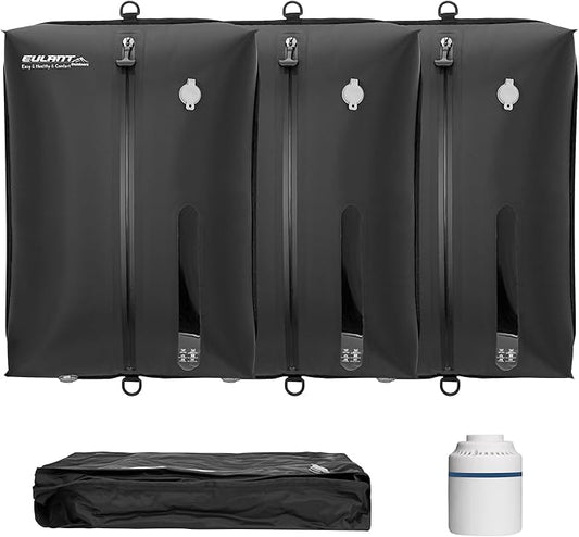 Reusable Vacuum Bags for Travel With Pump,Professional Waterproof IPX8 Zipper Vacuum Compression Bag for Suitcases Backpack,Space Saver Bags Packing Organizers for Clothing Packing(3PACK+PUMP)