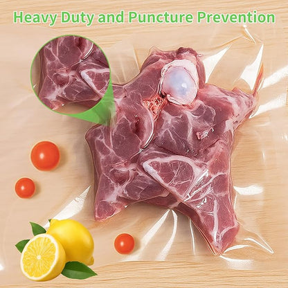 MakMeFre 200 Plus Quart Size 10" x 13" Vacuum Sealer Bags with BPA Free and Heavy Duty,Great for Food Storage Vaccume Sealer PreCut Bag