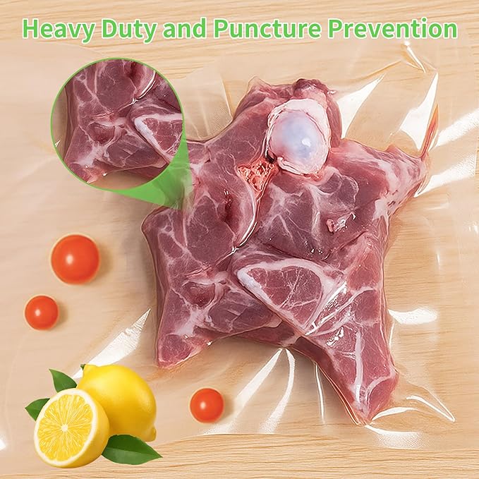 MakMeFre 100 Plus Quart Size 10" x 13" Vacuum Sealer Bags with BPA Free and Heavy Duty,Great for Food Storage Vaccume Sealer PreCut Bag