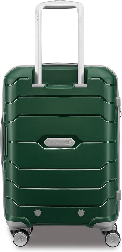 Samsonite Freeform Hardside Carry-On Luggage with Spinner Wheels - Hardshell Suitcase - TSA, Airline-Approved - Expandable Hard Shell, Smooth Rolling Wheels for Lightweight Travel - Pine Green