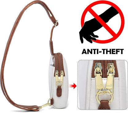 INICAT Sling Bag for Women Touchscreen Small Crossbody Cell Phone Purse Fanny Pack