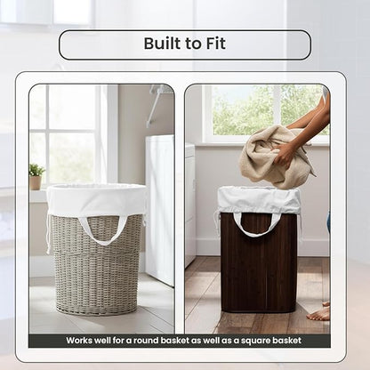 LFH Home Cotton Canvas Extra Large Laundry Bag with Handle, Heavy Duty Drawstring Closure Washable Laundry Bags School Travel, Home, Hotel, College Dorm, Organizer Sack, Toys 28x36-White Thanks Giving