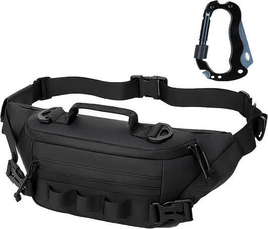GORELAX Fanny Pack for Men, EDC Belt Bag with Anti-Theft Pocket, Adjustable Waist Pack Hiking Fishing(42"-59"Waist Strap)