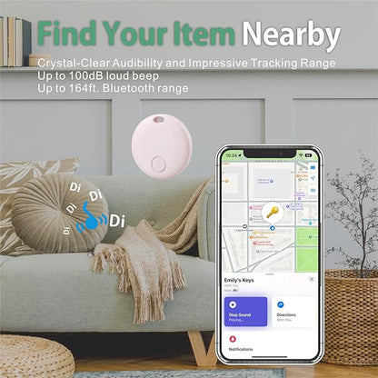 Reyke Air Tracker 4 Pack, Smart Tag Luggage Finder, Works with Apple Find My (iOS Only), Item Locator for Keys, Luggage, Backpack, IP67 Waterproof