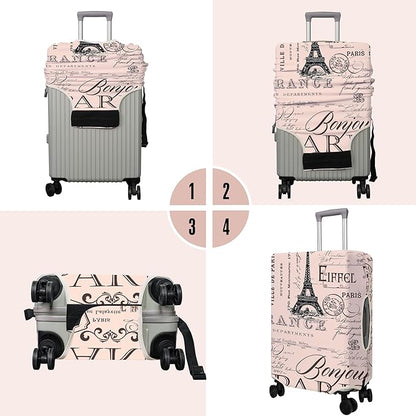 Travel Luggage Cover Suitcase Protector Fits 18-32 Inch Wheel Covers PatternedTravel Related Items Flower Luggage Protector Elastic M