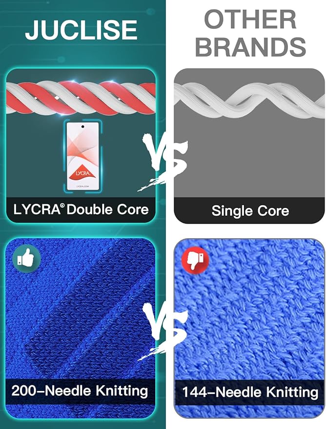 Mens Bamboo Viscose Crew Compression Running Socks Athletic Hiking Cushioned Wicking Anti-Blister Seamless