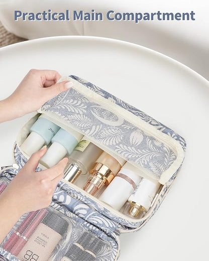 Narwey Small Hanging Travel Toiletry Bag for Women, Travel Bag for Toiletries, Makeup Bag Organizer Cosmetic Bags Make Up Bags for Girls