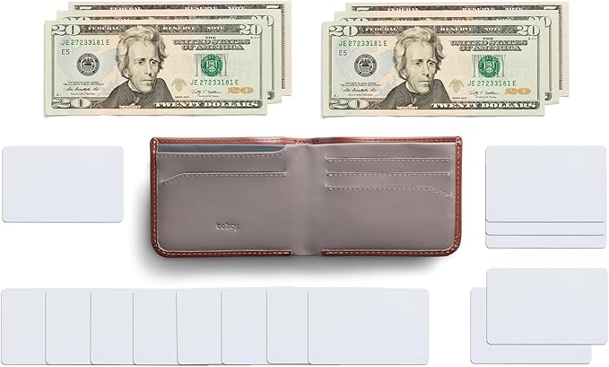 Bellroy Hide & Seek Wallet (Slim Leather Bifold Design, RFID Protected, Holds 5-12 Cards, Coin Pouch, Flat Note Section, Hidden Pocket)
