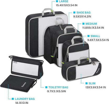 Compression Packing Cubes, Gonex Extensible Storage Mesh Bags Organizers