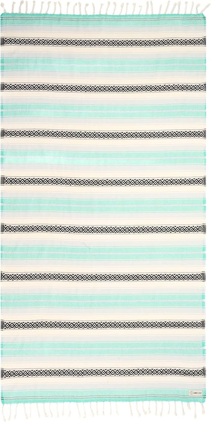 Sand Cloud Turkish Beach Towel - Sand Free - 100% Organic Turkish Cotton Yarn - Quick Dry Towel for Beach, Picnic Blanket or Throw - As Seen on Shark Tank - Tie Dye (Mint Baja)