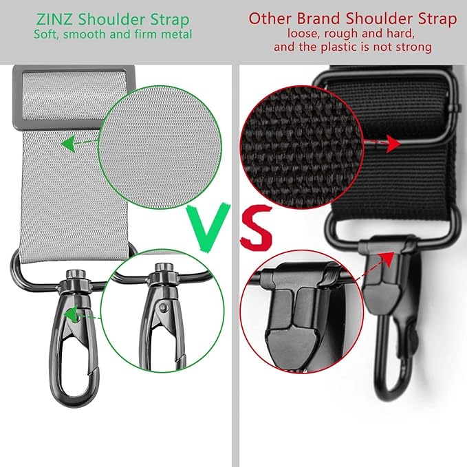 ZINZ 79 inch Shoulder Strap, Extra-thick Fixed Cushion Pad and Dual Clasps Universal Replacement Strap with Metal Swivel Hooks for Laptop Bags, Luggage Bags, Camera, Crossbody(Butterfly)