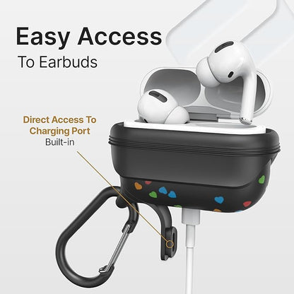 Catalyst Waterproof Case for AirPods Pro 2nd Generation and AirPods Pro 1st Generation - Wireless and USB-C Charging Compatible, One Piece Design, High Drop Protection Case with Carabiner