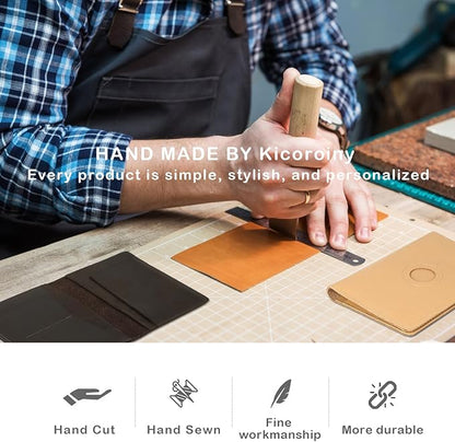 Airtag Passport Holder for Women Men Travel, Real Leather Passport Wallet, Handmade Passport Cover Case with Airtag Slot, Travel Must Haves Essentials Accessories Birthday Gifts (Crazy Horse, Blue)