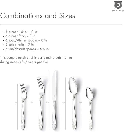 Modern Silverware Set, 18/10 Stainless Steel Flatware, Mirror Finish, Dishwasher Safe, Elegant Cutlery for Home and Dining, Built to Last (30-Piece, Imperial)