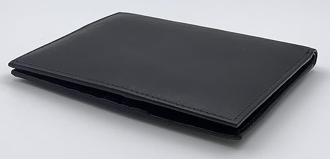 Black RFID Genuine Leather Passport Wallet