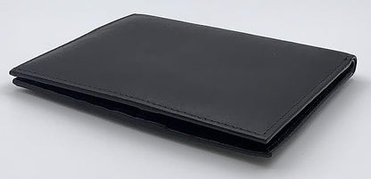 Black RFID Genuine Leather Passport Wallet