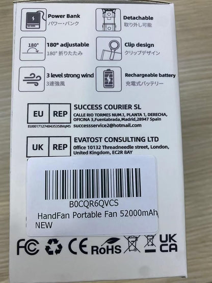 HandFan 5200mAh Handheld Fan Rechargeable, 20H Runtime Hand Fan, 3 Speeds Strong Airflow, Personal 180° Foldable Portable Fans for Travel/Summer/Concerts/Lash/Commute, Gifts for Women (Cherry Pink)