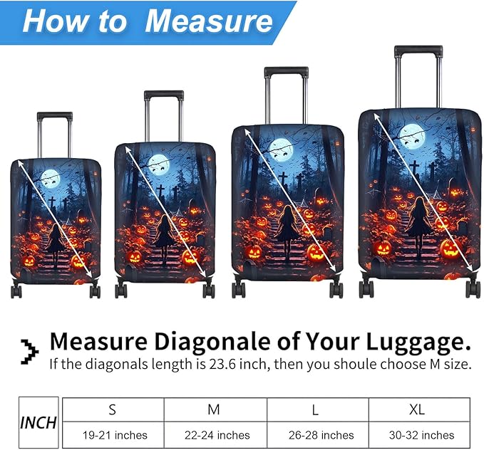 Luggage Cover Protector for 30-32 Inch Suitcases, TSA Approved Elastic Travel Suitcase Covers, Anti-Scratch Washable Luggage Sleeve for Carry On & Checked Bags, Dark Forest