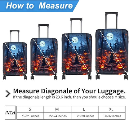 Luggage Cover Protector for 30-32 Inch Suitcases, TSA Approved Elastic Travel Suitcase Covers, Anti-Scratch Washable Luggage Sleeve for Carry On & Checked Bags, Dark Forest