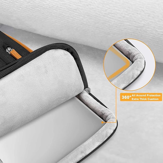 MOSISO 360 Protective Laptop Shoulder Bag,15-15.6 inch Computer Bags Compatible with MacBook Pro 16 inch, HP, Dell, Lenovo, Asus Notebook,Side Open Messenger Bag with 4 Zipper Pockets, Black