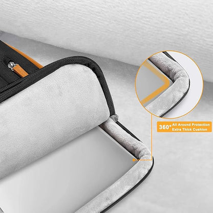 MOSISO 360 Protective Laptop Shoulder Bag,14 inch Computer Bag Compatible with HP Lenovo Dell ASUS Acer, HP, Dell Latitude, Lenovo,Side Open Messenger Bag with 4 Zipper Pockets&Handle, Black